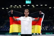Justin Engel at the Japan v Germany 2025 Davis Cup final. (Source: Getty)